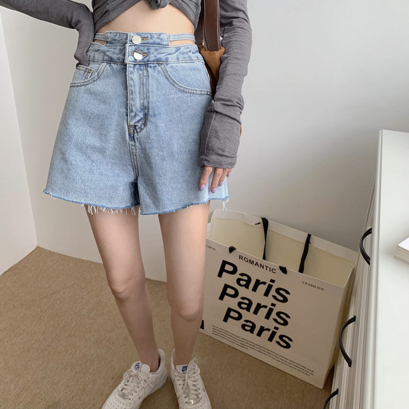 美脚見せハイウエストショートパンツ S1563