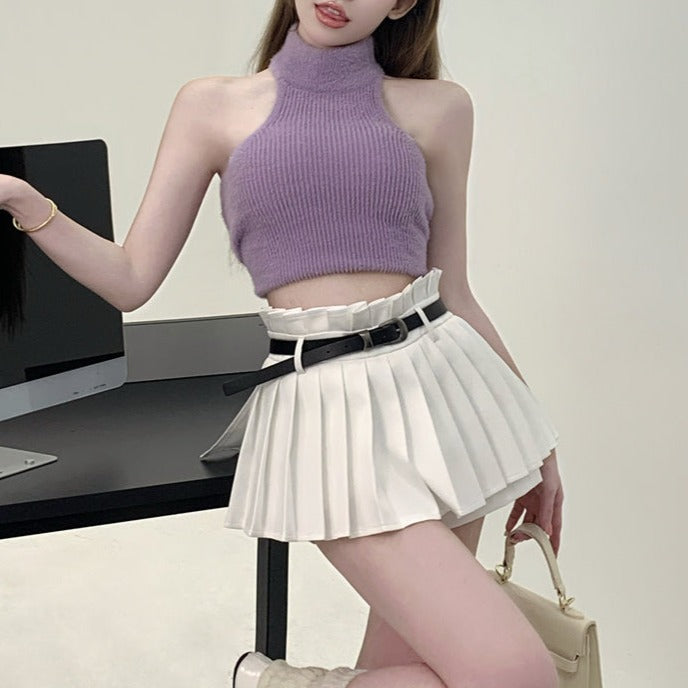 プリーツショートパンツ♡脚長効果で大人可愛い S1370