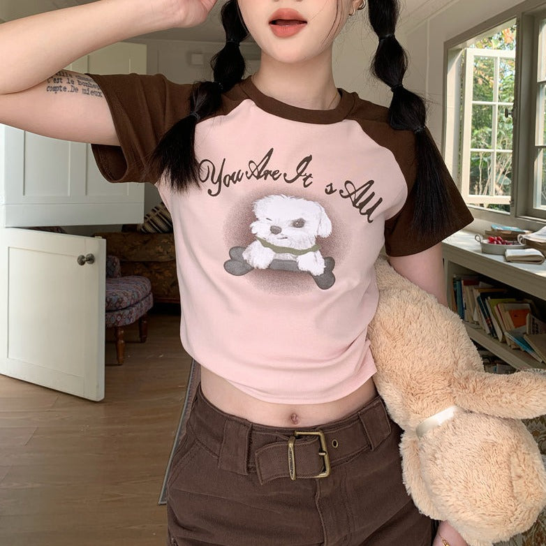 わんちゃんTシャツ♡ラインが可愛いオーバーサイズT S1351
