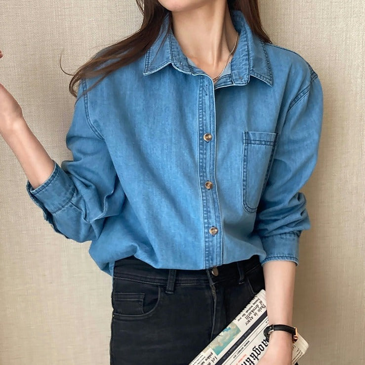 ライトオンスデニムシャツ♡大人可愛い着こなし S1990