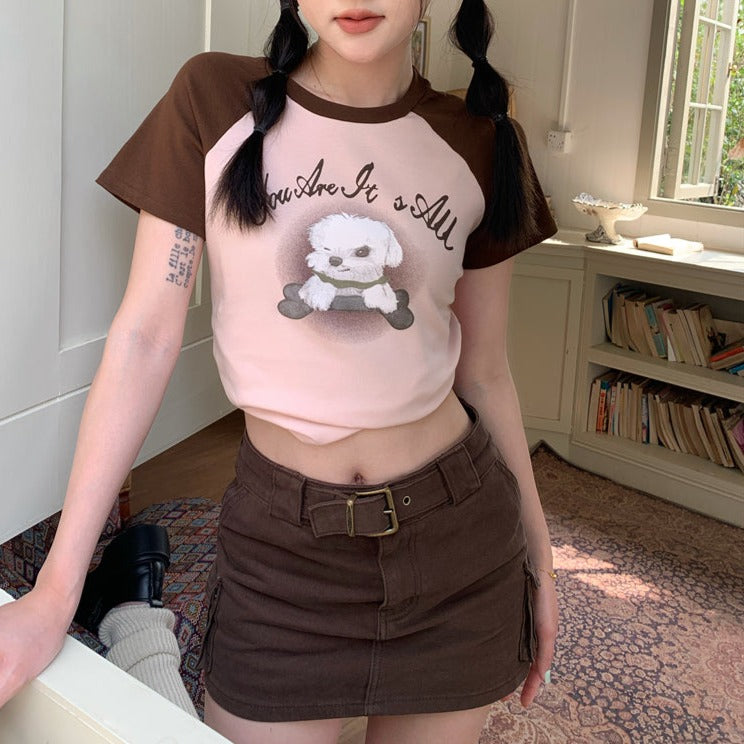 わんちゃんTシャツ♡ラインが可愛いオーバーサイズT S1351