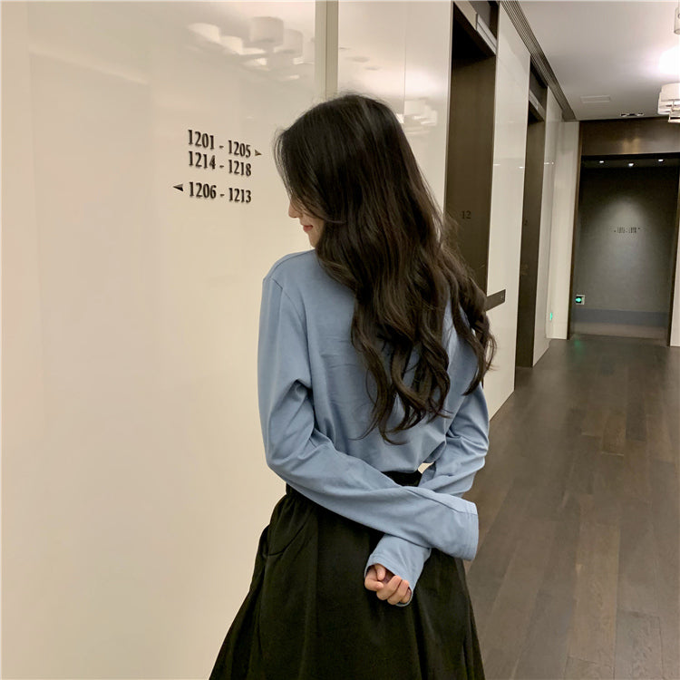シンプルオーバーサイズクルーネックTシャツ S1268