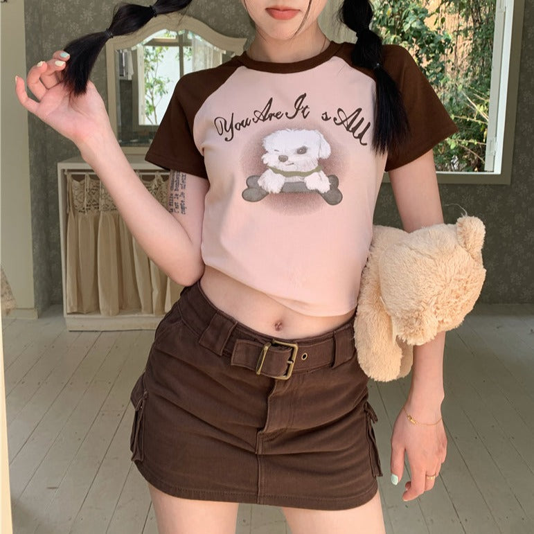 わんちゃんTシャツ♡ラインが可愛いオーバーサイズT S1351