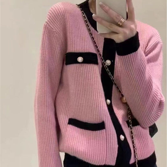 バイカラーが可愛い♡ニットカーディガン S1933