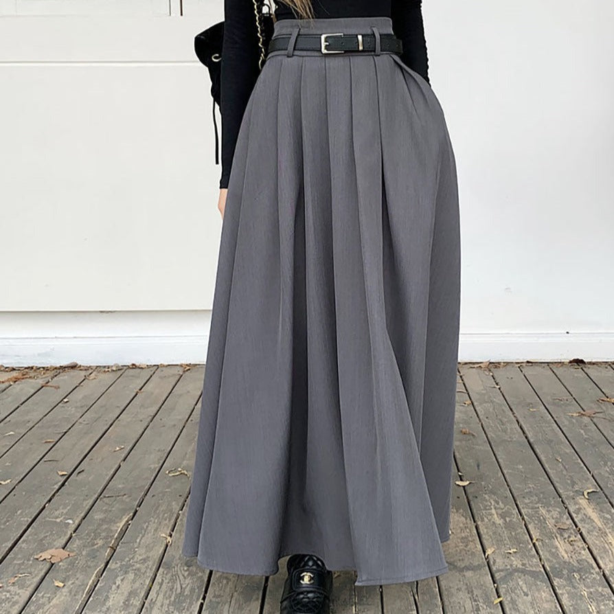 ベルト付きワイドスカート♡大人可愛いシルエット S1005