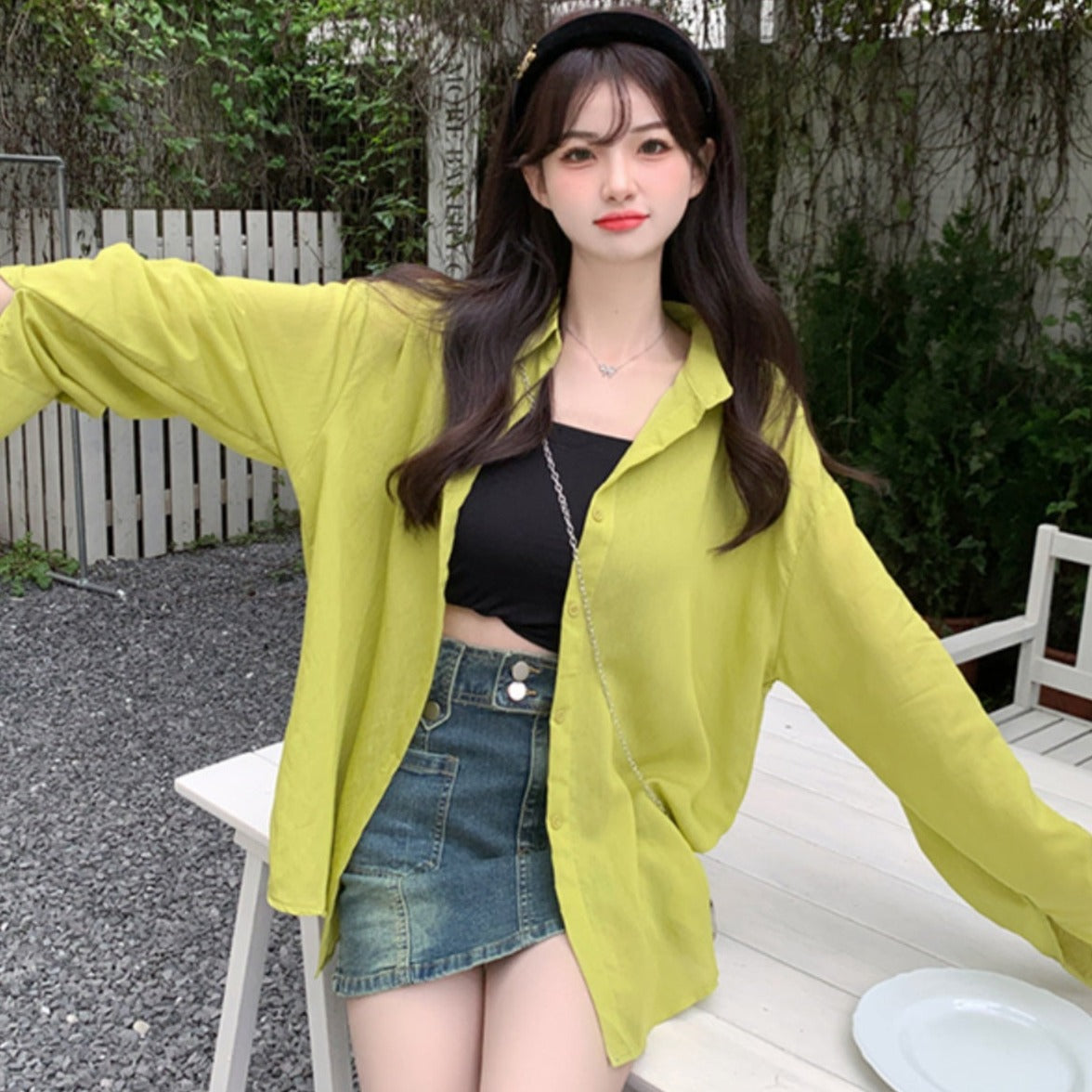 6色展開♡シアーオーバーシャツ 春のマストアイテム S1367