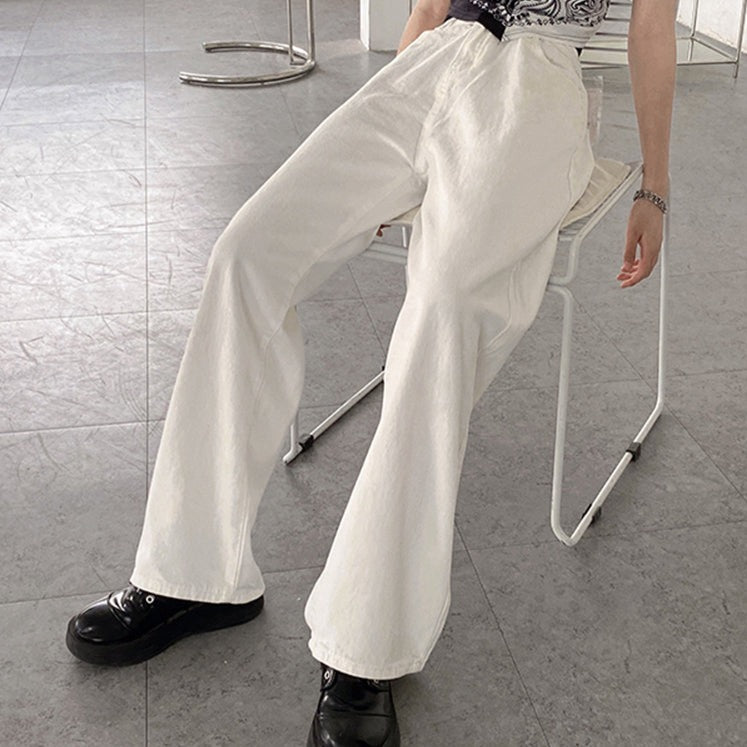 ホワイトストレートデニムパンツ♡脚長効果でスラっと見せ S1907