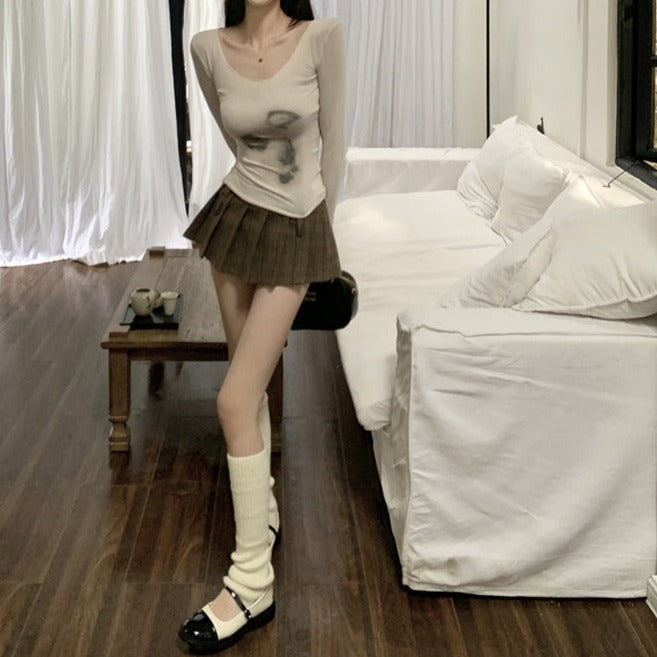 アートプリントルーズロンT♡ S1660