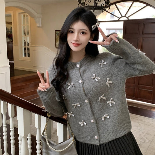 リボン付きカーディガン♡大人可愛いニット S1198