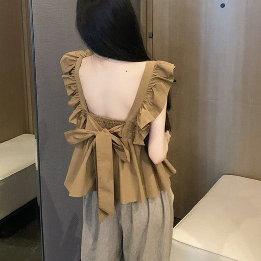 ふんわりフリルショルダーブラウス S1338