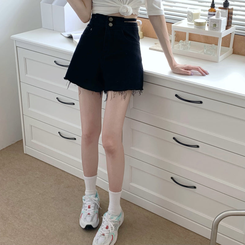 美脚見せハイウエストショートパンツ S1563