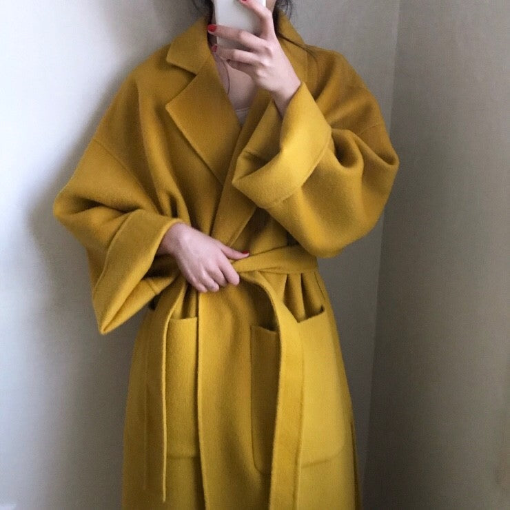 ウールブレンドロングコート♡大人スタイリッシュに着こなせる S1143