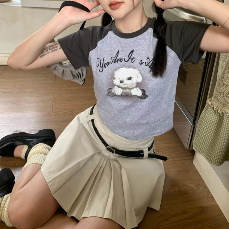 わんちゃんTシャツ♡ラインが可愛いオーバーサイズT S1351