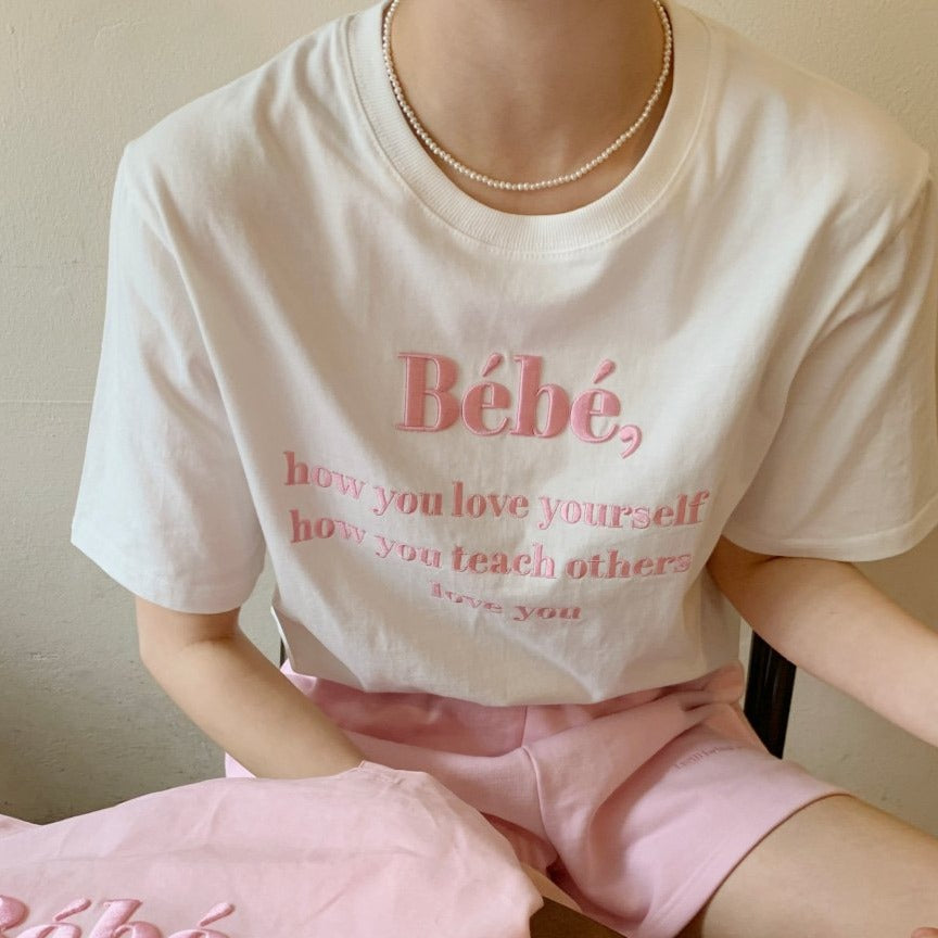 刺繍ロゴTシャツ♡シンプルで可愛いデザイン S1452