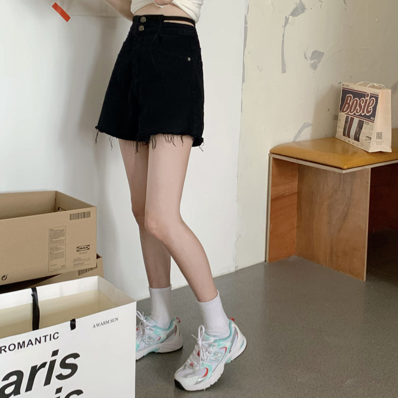 美脚見せハイウエストショートパンツ S1563