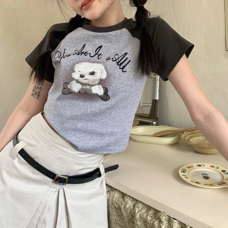 わんちゃんTシャツ♡ラインが可愛いオーバーサイズT S1351