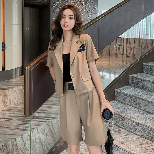 半袖ジャケット&ハーフパンツ セットアップ カジュアルコーデ S1447