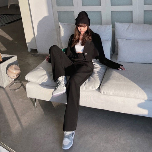 ショートジャケットセットアップでこなれコーデ S1906