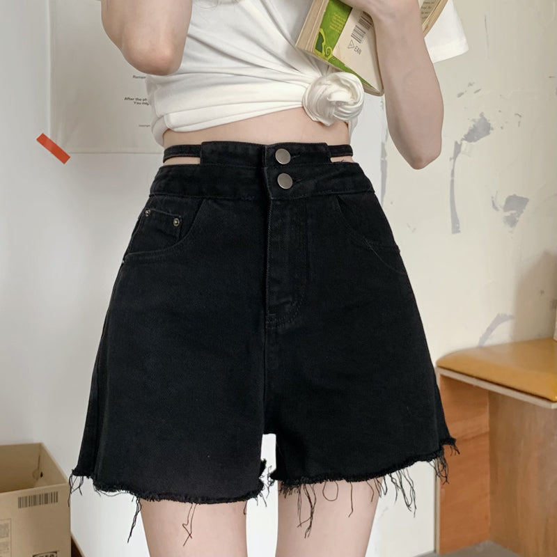 美脚見せハイウエストショートパンツ S1563