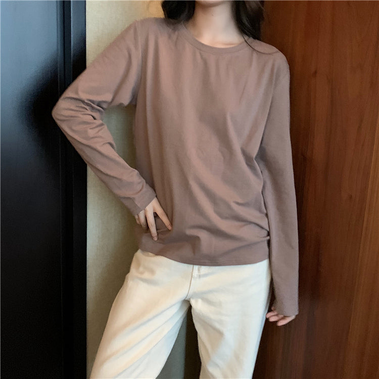 シンプルオーバーサイズクルーネックTシャツ S1268