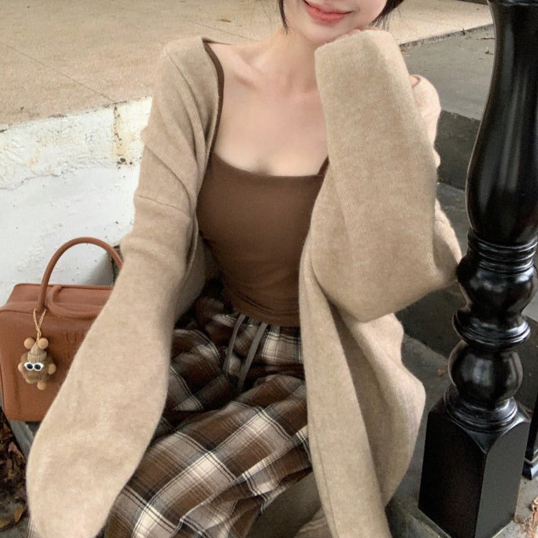 ロングカーディガンセットアップ【単品】大人可愛い3点コーデ S1271