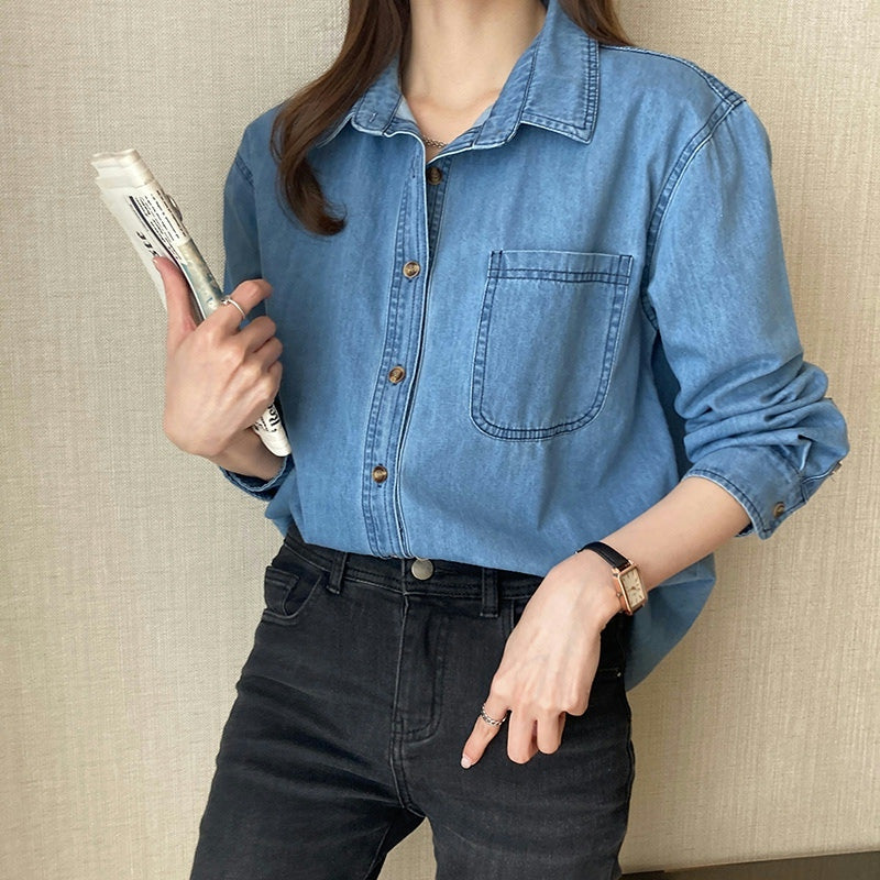 ライトオンスデニムシャツ♡大人可愛い着こなし S1990
