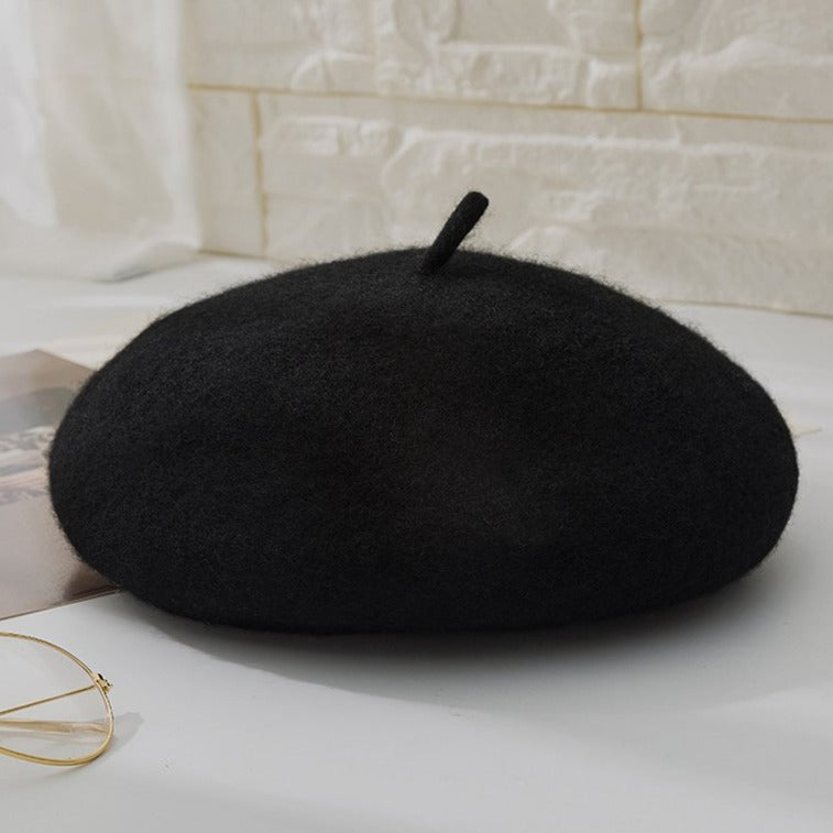 スマイル刺繍のふんわりベレー♡秋冬の定番アイテム S2120