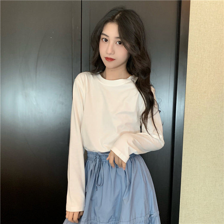 シンプルオーバーサイズクルーネックTシャツ S1268