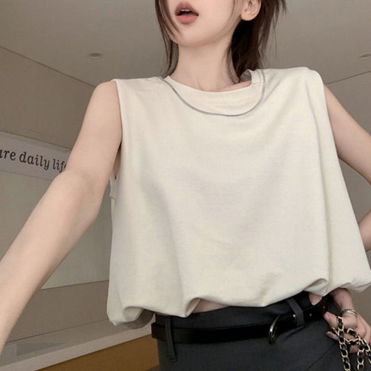 ノースリーブバルーントップス ワンサイズ シンプルシルエット S1325