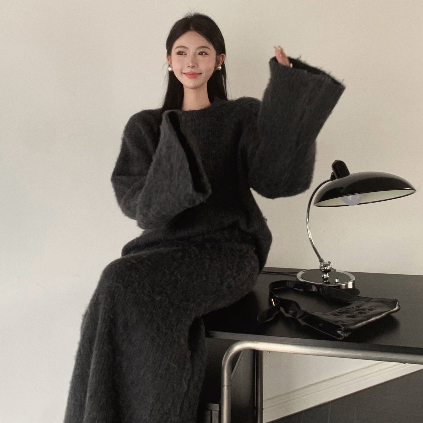 ふんわりモヘアニットセットアップ♡オーバーサイズでゆったりコーデ S1248