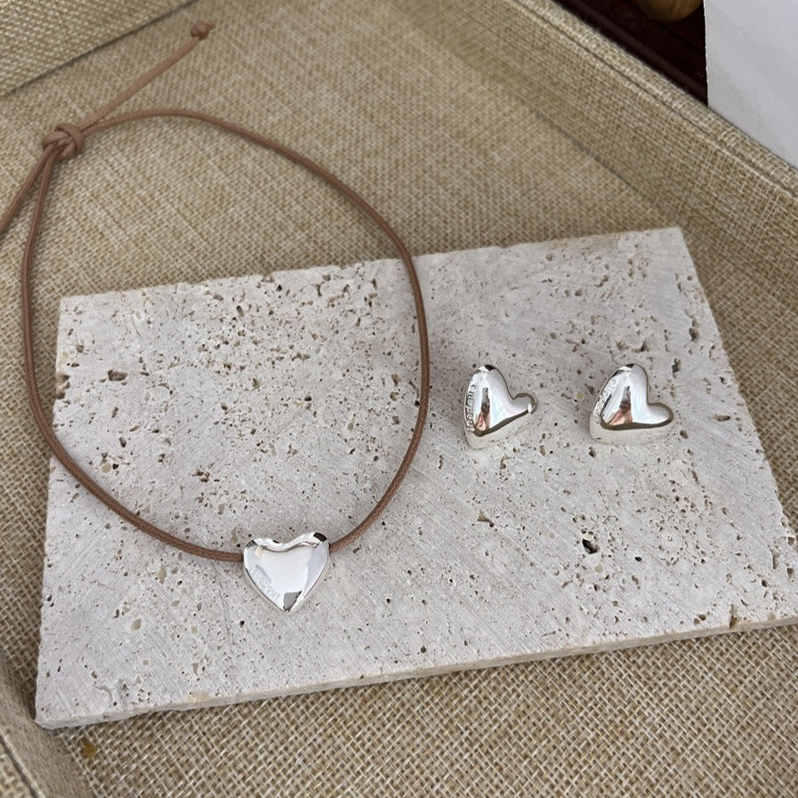 ハートピアス&ネックレスセット【単品販売】 S1390