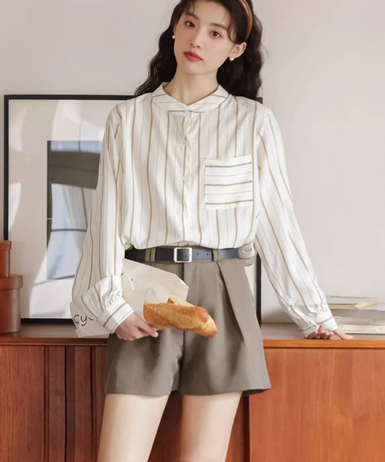 ワイドプリーツショートパンツ+ベルトセット N10117