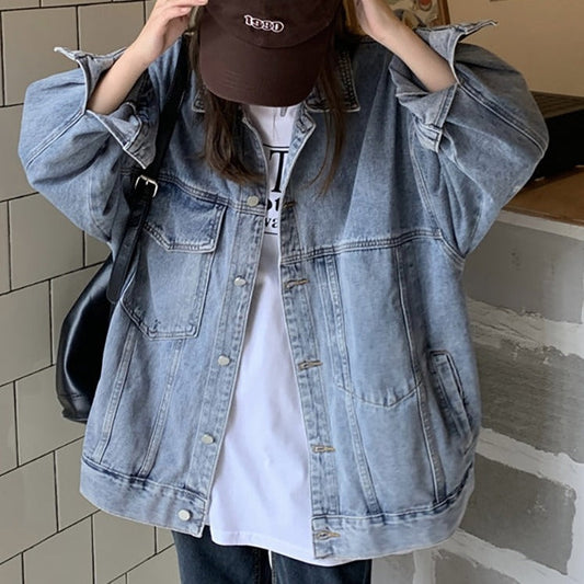 ゆるふわデニムジャケット♡オーバーサイズで着こなし自由 S1941