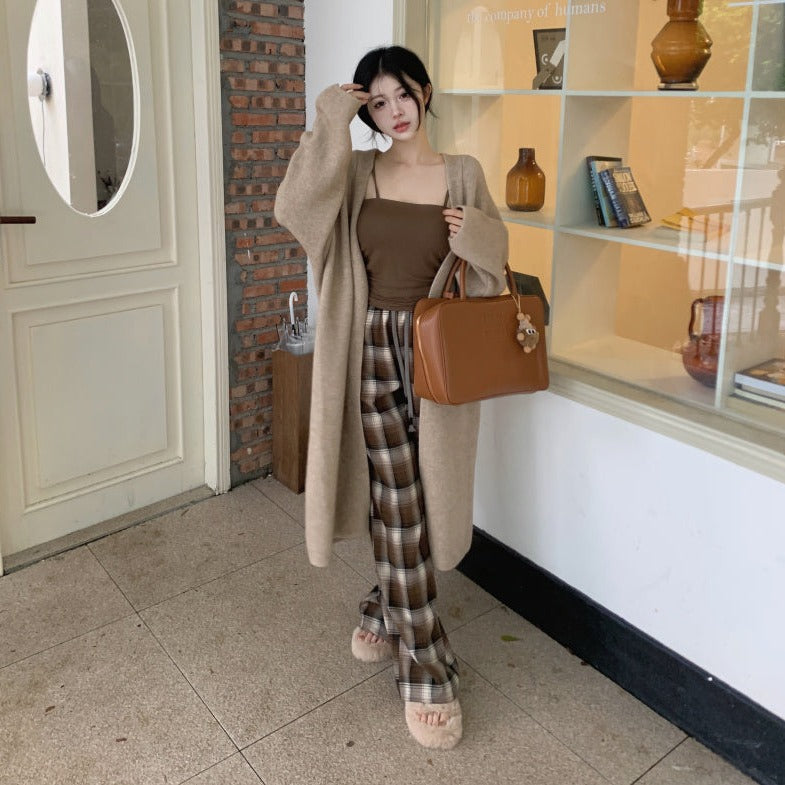 ロングカーディガンセットアップ【単品】大人可愛い3点コーデ S1271
