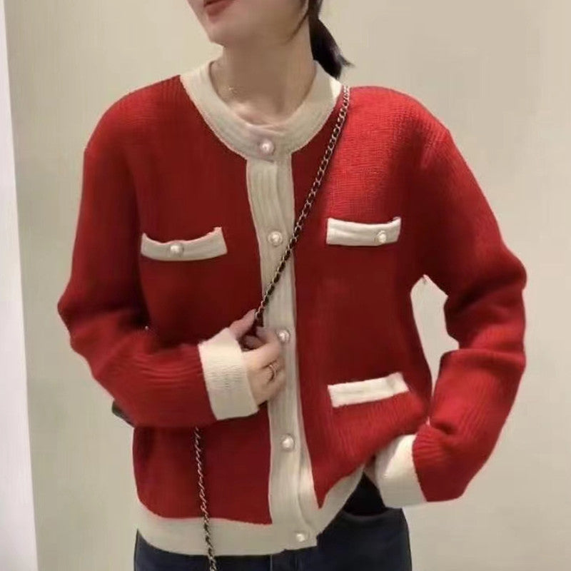 バイカラーが可愛い♡ニットカーディガン S1933