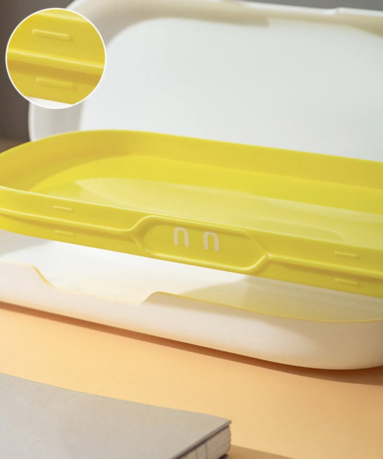 ラウンドコーナープラスチック2段ペンケース N10057