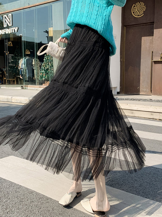 ふわふわチュールティアードスカート♡ S1916