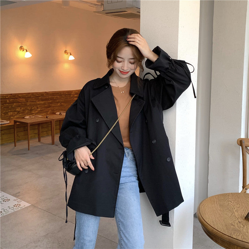 パフスリーブのトレンチコート♡ミドル丈で大人可愛い S1720