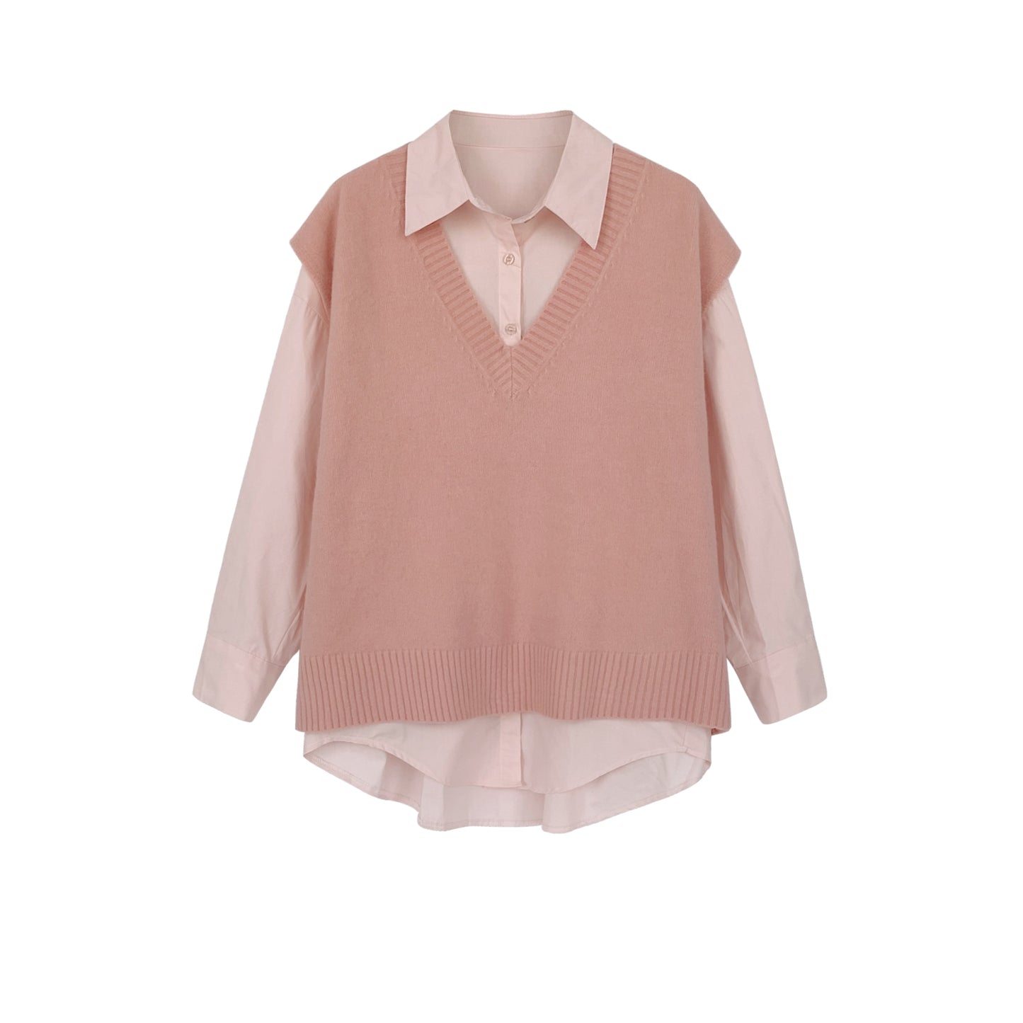 淡色ニットベストセット♡トレンドUP2点コーデ S1699