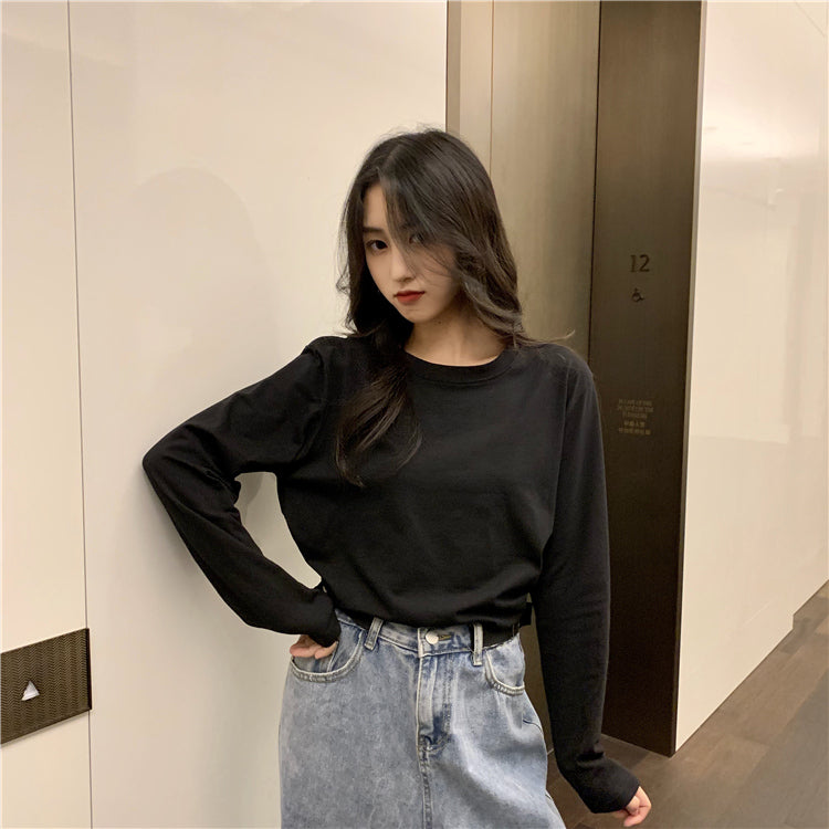 シンプルオーバーサイズクルーネックTシャツ S1268