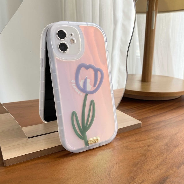 オーロラフラワー iPhoneケース シンプル可愛い S2499