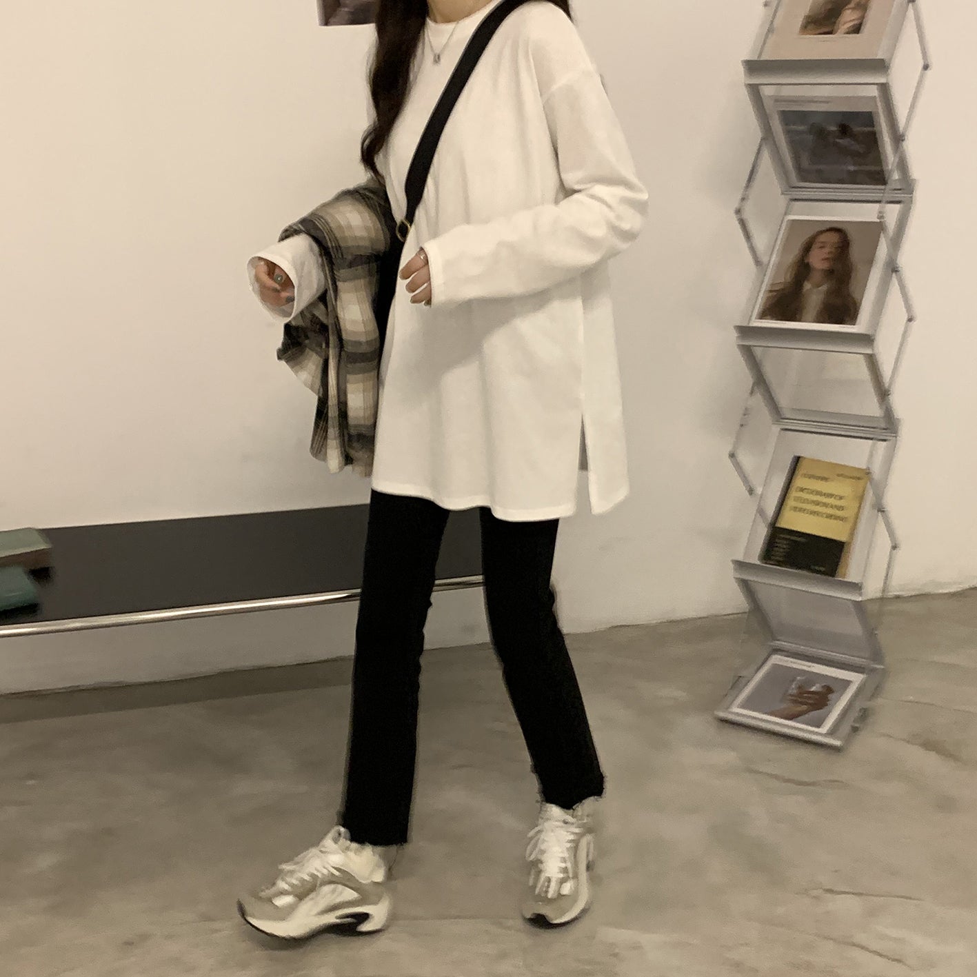 シンプルベーシックTシャツ 長袖プルオーバー S1958