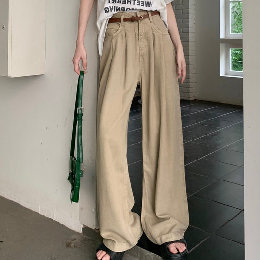 ハイウエストワイドパンツ 美脚タックデザイン S1342