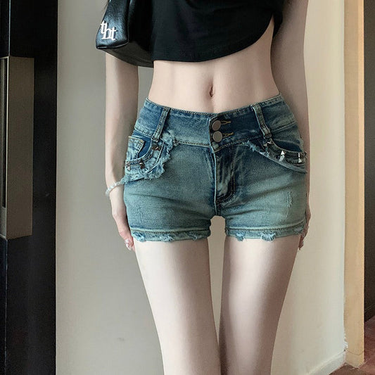 ダメージデニムショートパンツ♡サイズ別でカジュアルに S1350