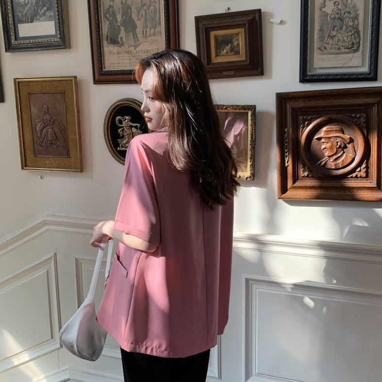 7色展開の半袖シングルジャケット♡ S1640