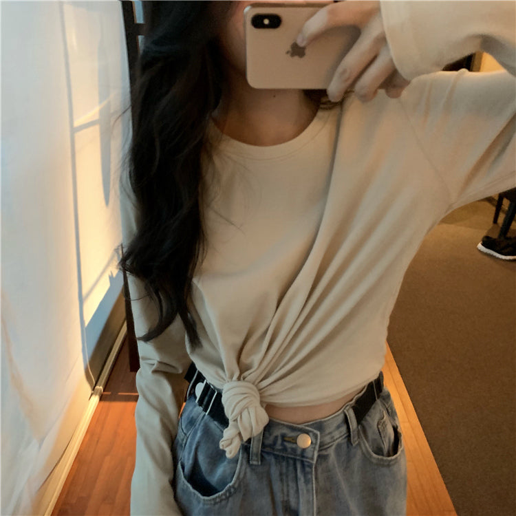 シンプルオーバーサイズクルーネックTシャツ S1268