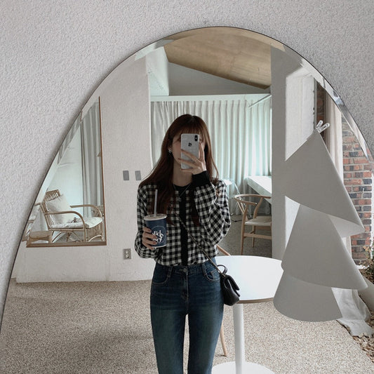 ギンガムチェックカーディガン♡大人可愛いワントーンコーデに S1771