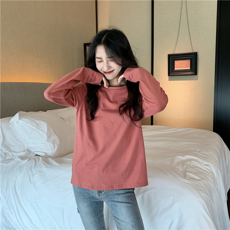 シンプルオーバーサイズクルーネックTシャツ S1268
