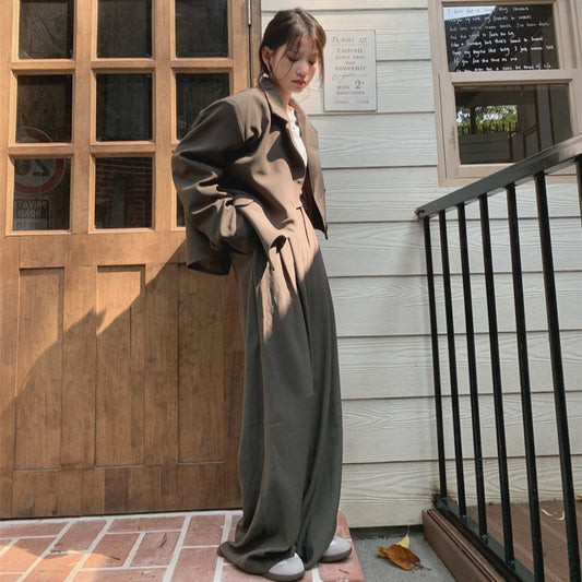 トレンドのアシメジャケットセットアップ S1944