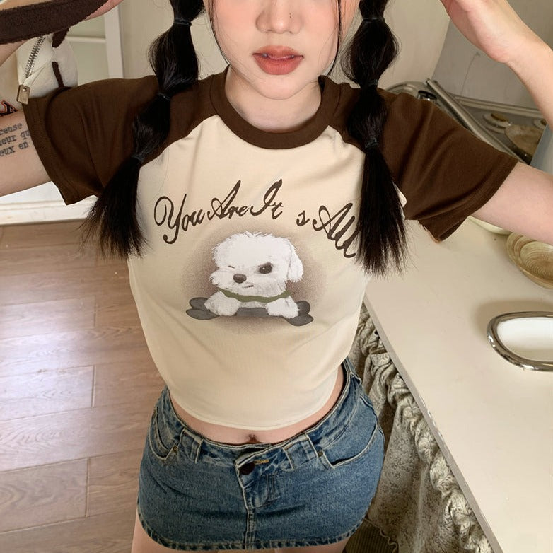 わんちゃんTシャツ♡ラインが可愛いオーバーサイズT S1351
